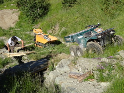  Au Sellaret le genie prepare le passage des engins vers le tunnel